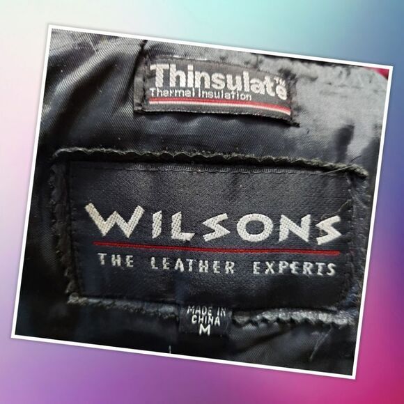 Wilsons Leather Jacket w Belt & Removable Thinsulate Lining Size Medium belted - Picture 4 of 4